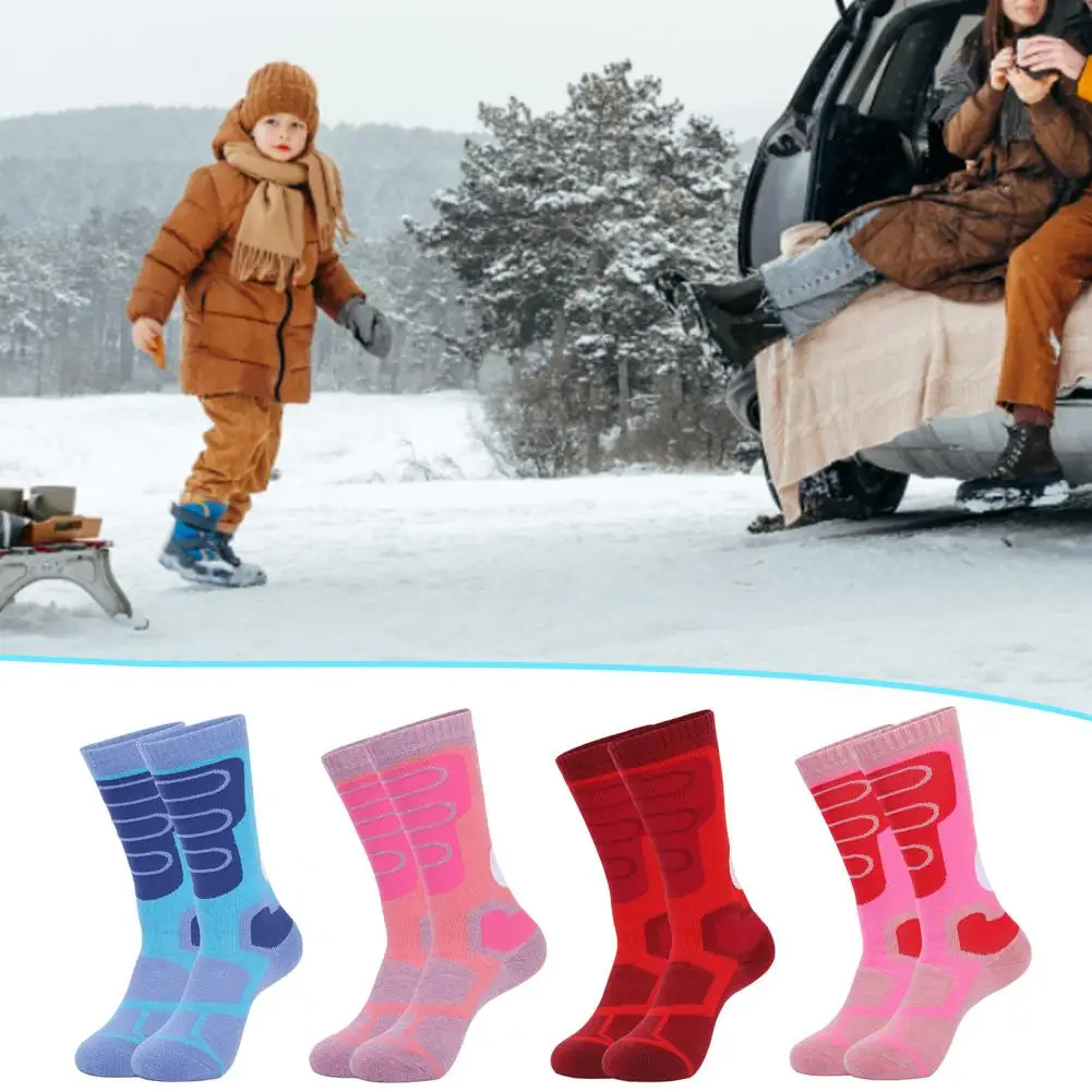 

1 Pair Cold-resistant Ski Socks Lightweight Hiking Socks Anti-pilling Warm Long Knee High Snow Wide Application