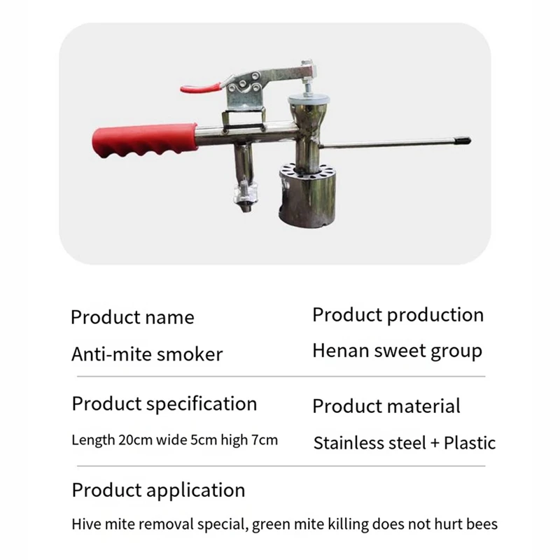 

Bee Mite Treatment Fog Machine Oxalic Acid Atomization Mite Treatment Device Heated Smoker Beekeeping Tools