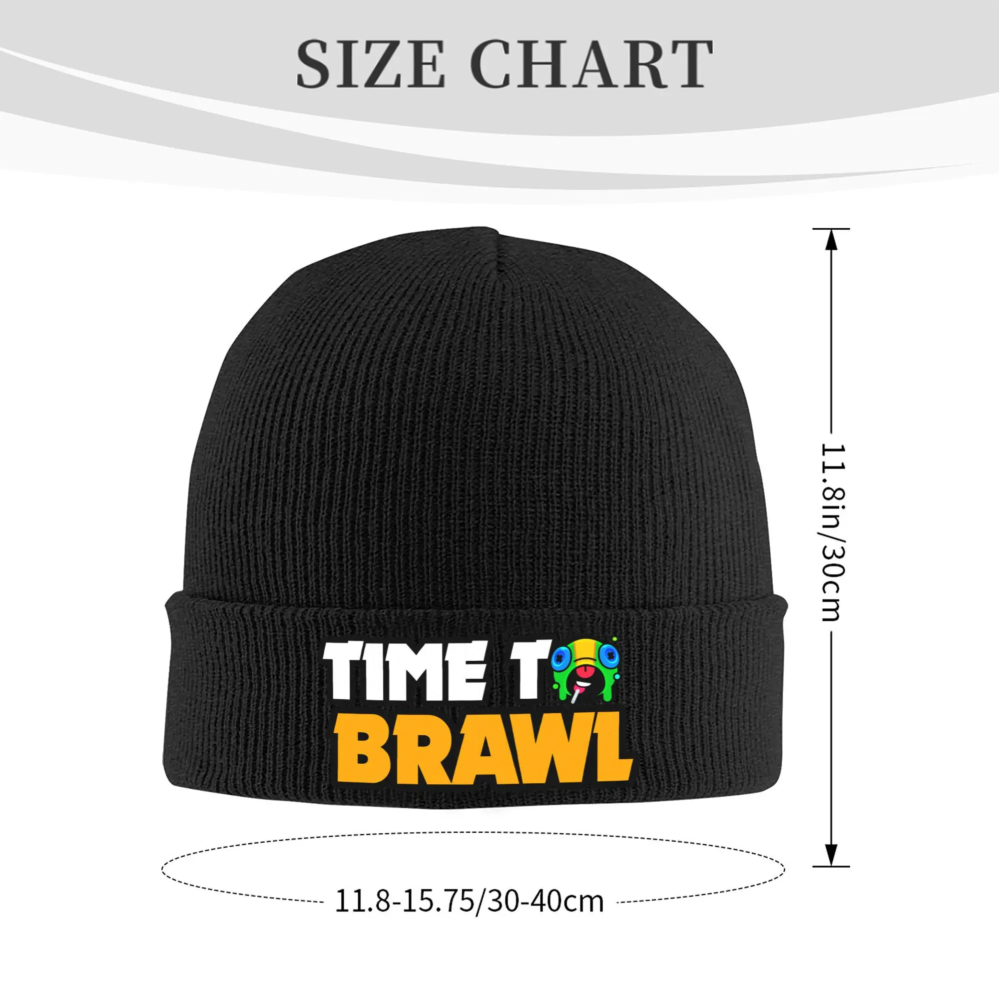 Brawling-Heros Logo Hat Autumn Winter Beanies Fashion Game Cartoon Caps Female Male Acrylic Knitted Hat