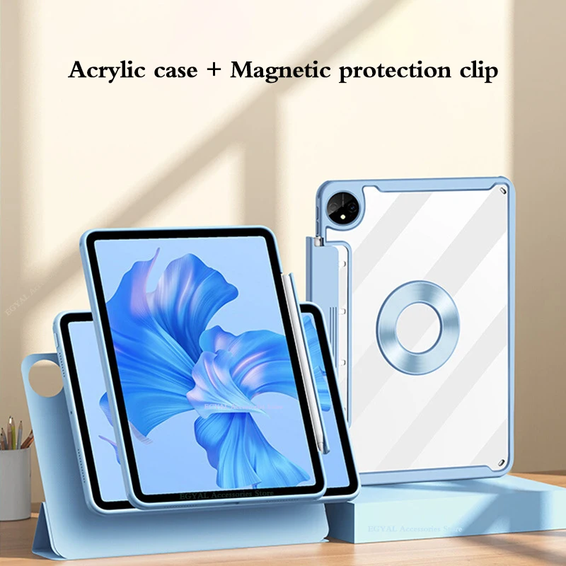 

For Huawei MatePad Pro 11 Case 2022 Magnetic Suction Protection Clip With Acrylic Base Cover for Pro 11 GOT-W29/W09 GOT-AL09