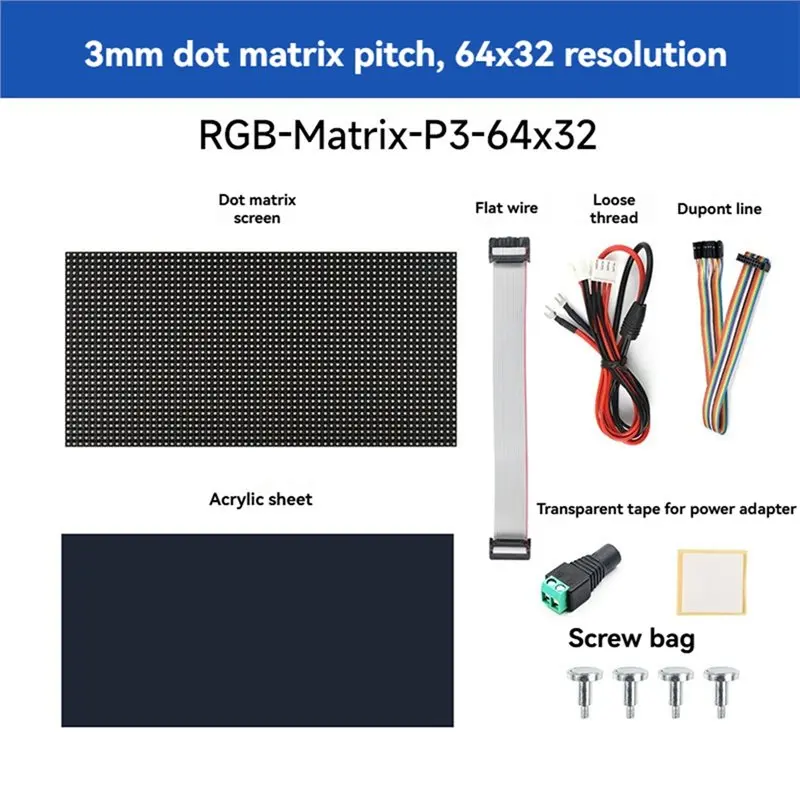 T73C! Indoor LED Screen Billboard P3 64x32 RGB Full-Color Display 192x96mm 1/16 Scan SMD Matrix Panel for Events And Advertising