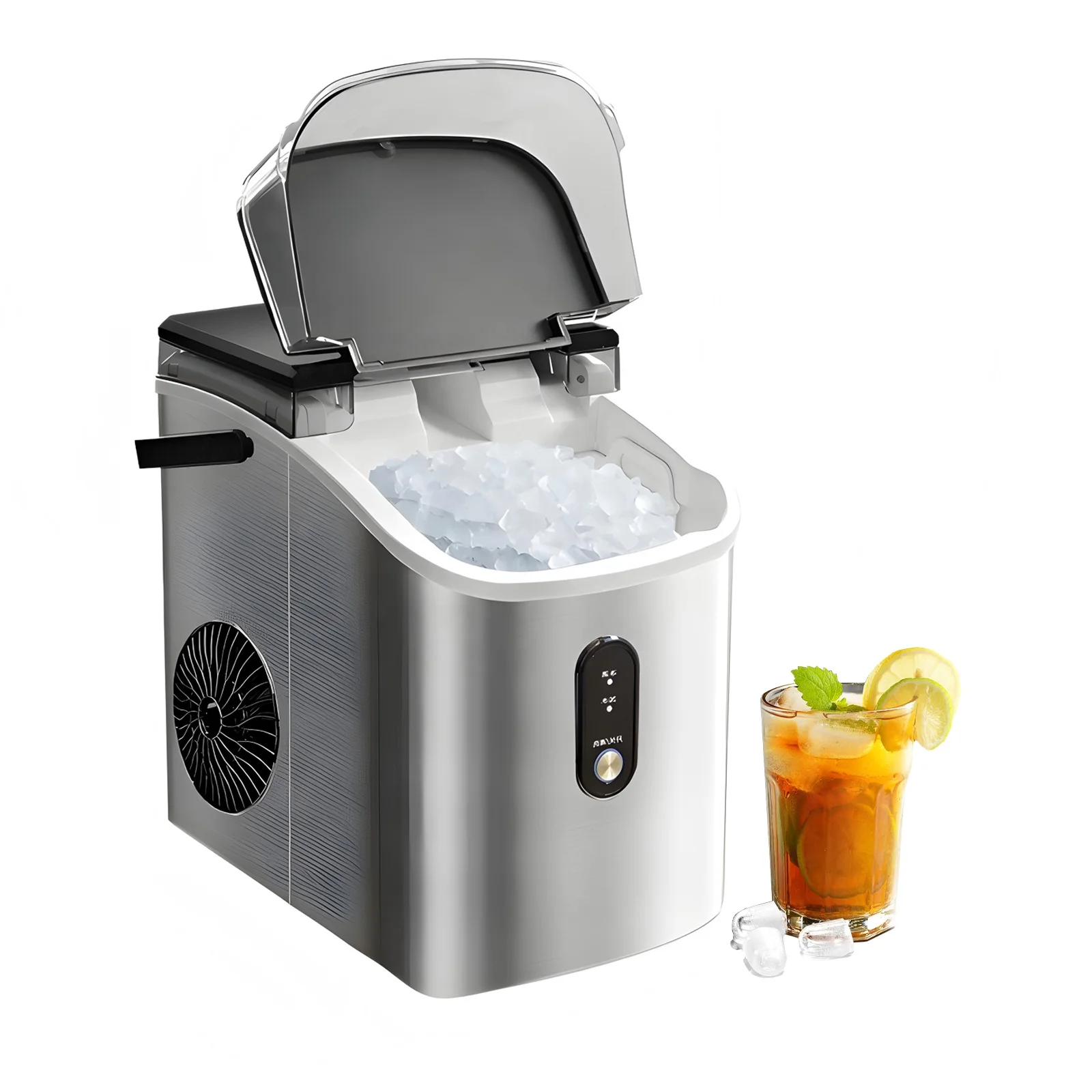

【Hot】Commercial Automatic Self-Cleaning Mini Portable 1.2L Quick Ice Cube Making Maker Countertop Machine for Home