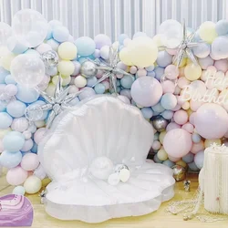 Swimming Pool Theme Party Inflatable Shell Pearl Sofa Outdoor Wedding Baby Birthday Party Scene Layout Baby Shower Decoration