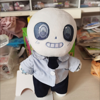 20cm Anime Game Role Sans Kawaii Skeleton Cosplay Cotton Doll Body Cartoon DIY Dress Up Clothing Plushies Toy Figures Fans Gift