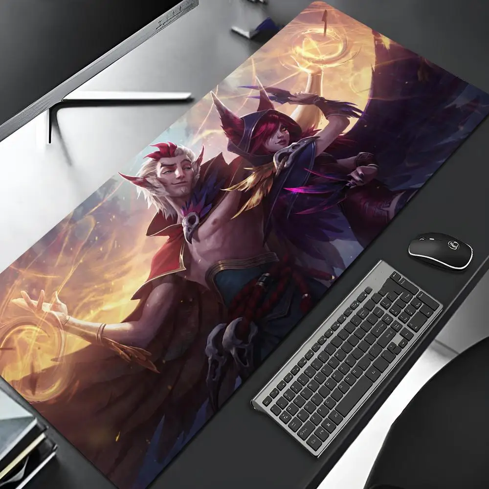 Xayah Xerath XinZhao Mouse Pad Cartoon Lockedge Large Gaming Pad Computer Gamer Keyboard Mat Desk Mousepad PC Desk Pad