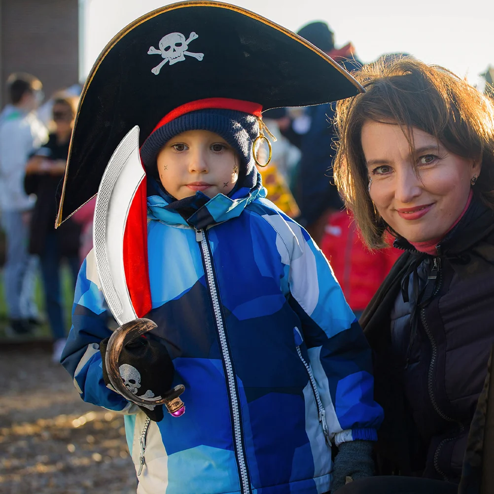 2 szt. Halloween piracki nóż zabawka kostium taneczny rekwizyty Performance dekoracje 2 szt. Miecz makijaż