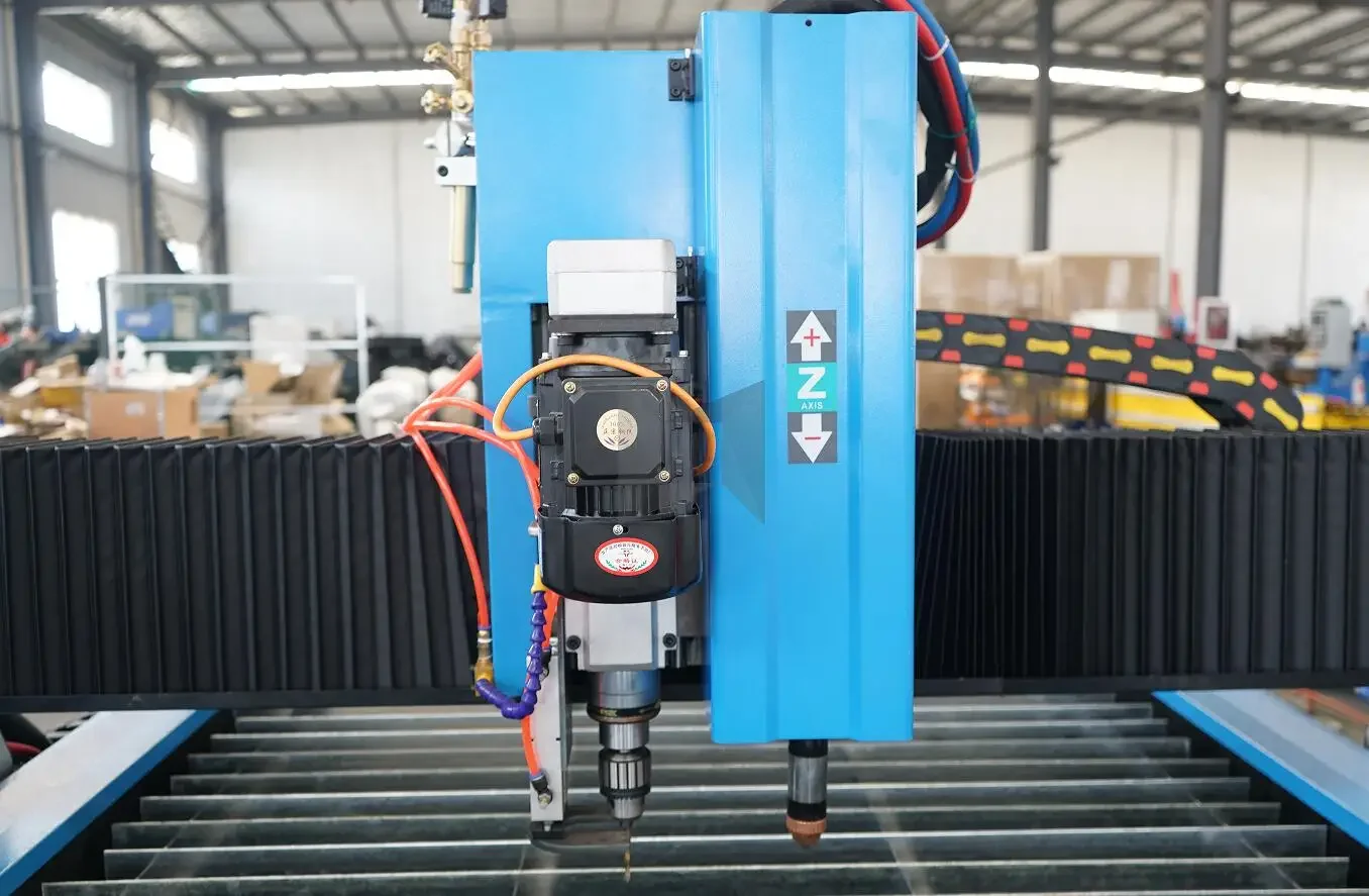 1500*3000mm 200A plasma cutting machine with drilling head