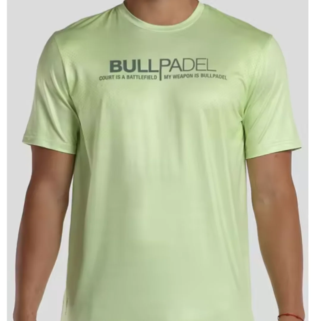 Bullpadel Men's Tennis T-Shirt Summer Outdoor Sports Breathable Short Sleeve Running Fitness Workout Top Tennis Training Uniform