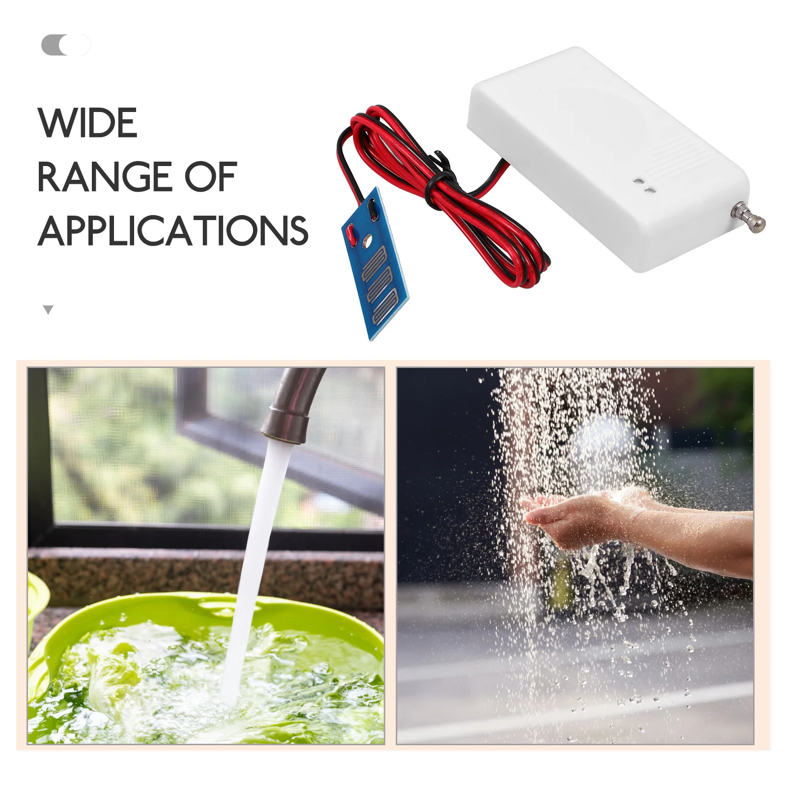

Water Level Sensor Detection Tools with Long Cord for Leak Probe Reusable Water Checking Device Plastic Sensing Probe