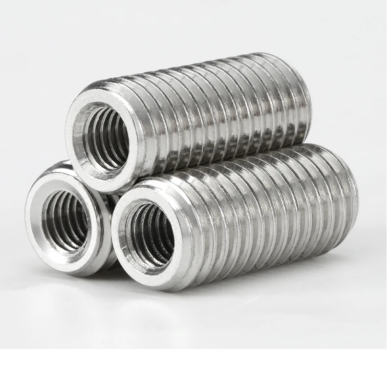 M2 M2.5 M3 M4 M5 M6~M12 304 Stainless Steel Inside Outside Thread Adapter Screw Sheath Thread Insert Sleeve Conversion Nuts