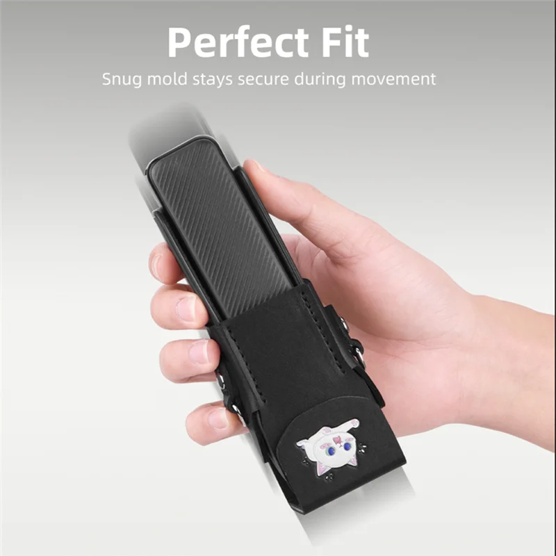 ABGN Para DJI OSMO POCKET3 Capa protetora de couro Acessórios para drones Capa protetora preta