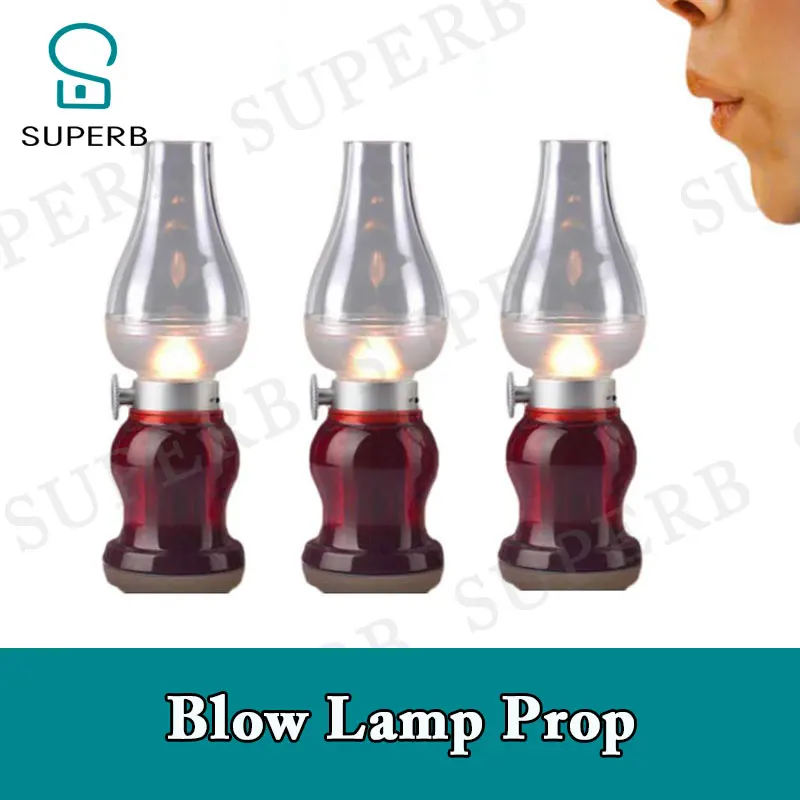 Superb escape room prop 1987 prop blow out lamp to unlock blow kerosene lamp escape chamber game prop light prop