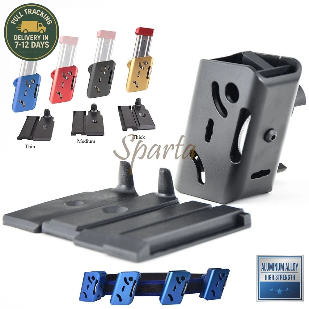 IPSC USPSA Shooting Sport Competition Aluminum Magazine Pouch 360 Degree Adjustable Multi-Size Fit Universal Mag Holster