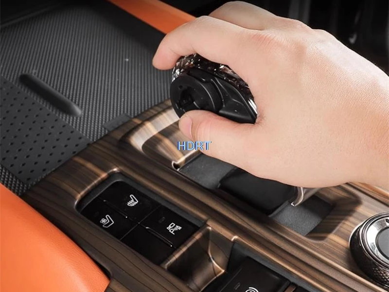 Car Styling Gear Shift Frame Window Control Panel Vent Outlet Cover Peach Wood Grain Interior For Great Wall GWM Haval H9 2024 +