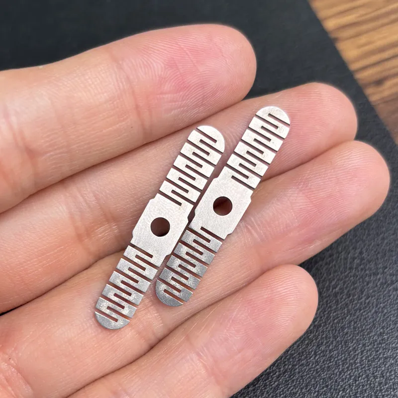 EDC Fidget Toy, Metal Magnetic Push Card, A Pair of Titanium Alloy Tuning Forks