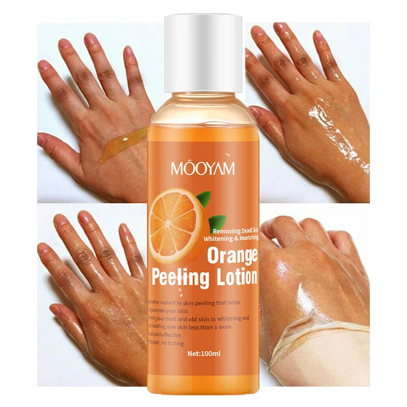 100ml laranja peeling loção cuidados com o corpo pele clareamento creme óleo loção orgânica para remover a pele morta esfoliante gel