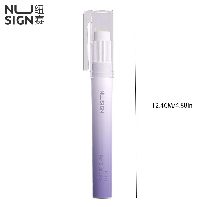 NUSIGN Trendy Twistable Glue Stick – Sleek Pen Design, Transparent Style, and 3 Vibrant Colors for Creative Needs