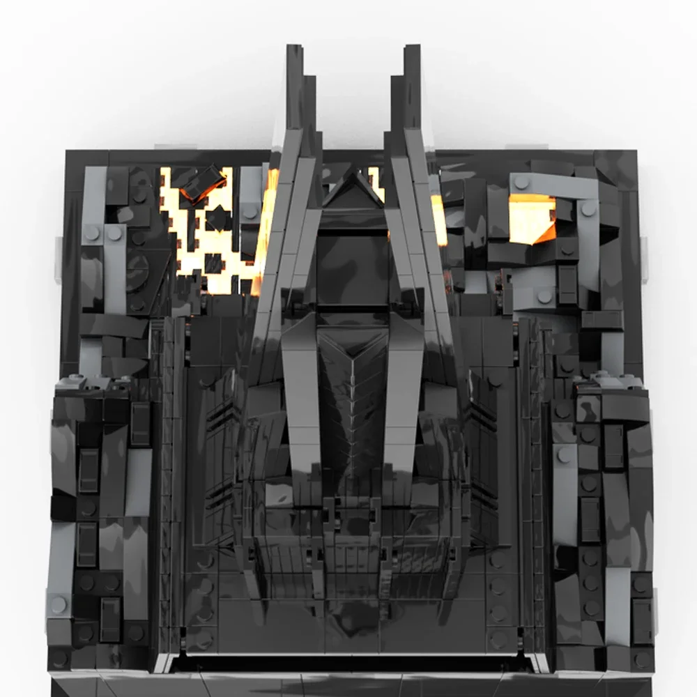 Gobricks moc arquitetura preta villa fortaleza vader bloco de construção conjunto world of warcraft castelo escuro educação tijolo crianças brinquedos
