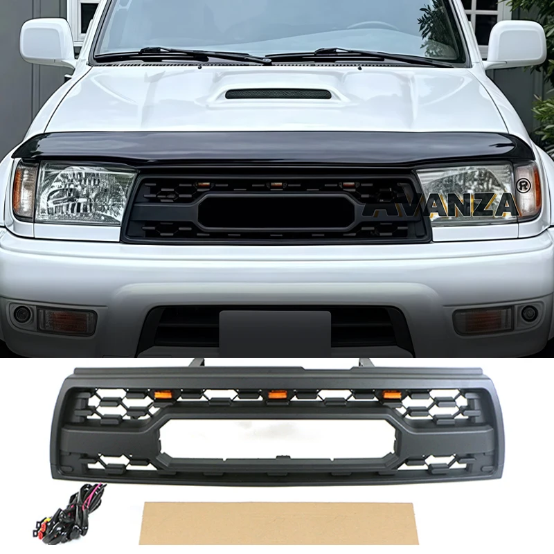 

Front Bumper Grill For Hilux Surf Grill With Led Lights Modification Auto Parts Fits For 1996-2002 Toyota 4RUNNER Racing Grill