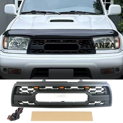 Front Bumper Grill For Hilux Surf Grill With Led Lights Modification Auto Parts Fits For 1996-2002 Toyota 4RUNNER Racing Grill