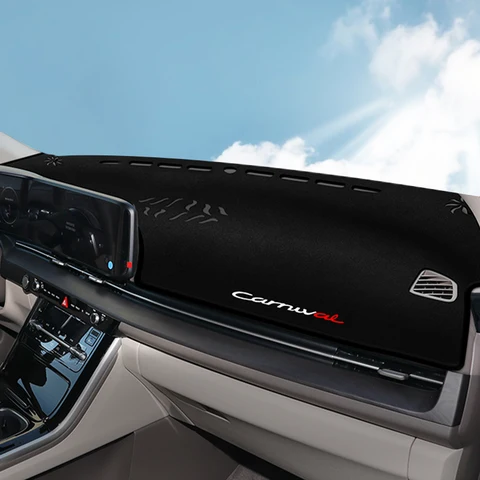 Защитный Коврик На Приборную Панель Kia Carnival Sedona KA4 2020-2022, Солнцезащитный Козырек, УФ-защита, Светоотражающий