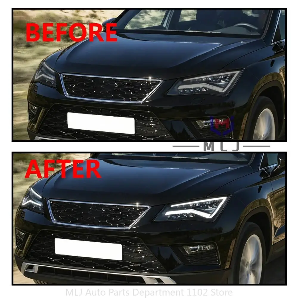 575941475 575941476 For Volkswagen VW SEAT ATECA 2017 LED Headligh DRL Module Unit White Light Source Module Angel Eye view 6