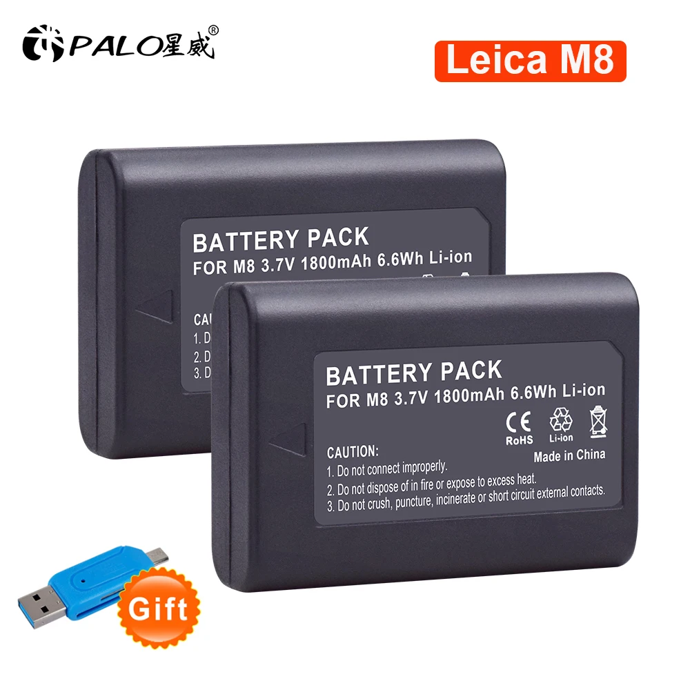 

PALO DIXSG Rechargeable Battery for Leica BM8 M8 M8.2 M9 ME M-E M9-P mm Camera BP-SCL1 14464 BLI-312