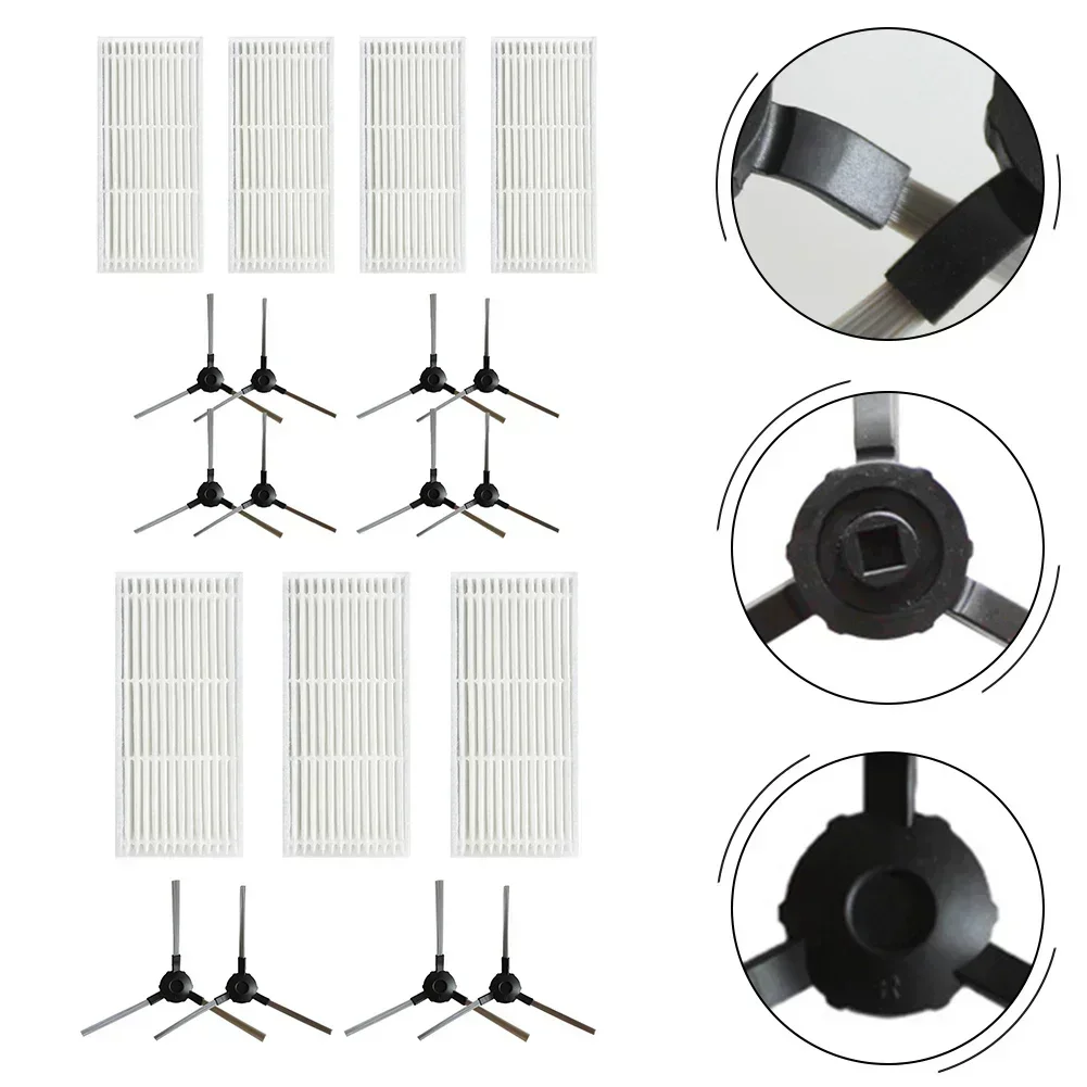 7/14pcs Side Brushes Filters Kits For RobZone Duoro X-Clean Robotic Vacuum Cleaner Accessories Side Brushes Filters Kits