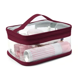 Women Makeup Bags Fashion Transparent Handheld Outdoor Travel Wash Female Waterproof Toiletries Sundries Storage Bag Ladies