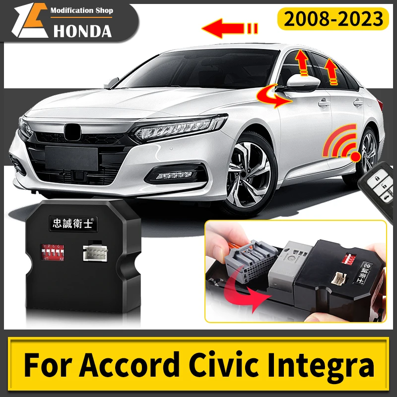 For 2008-2022 Honda Accord/Civic/Type Lock Car Automatic Window Closing and Folding Rearview Mirror, OBD Module Accessories