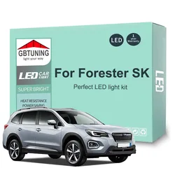 10Pcs Cars Accessories For Subaru Forester SK 2019 2020 2021 2022 Canbus Dome Trunk License Plate LED Interior Light Bulb Kit
