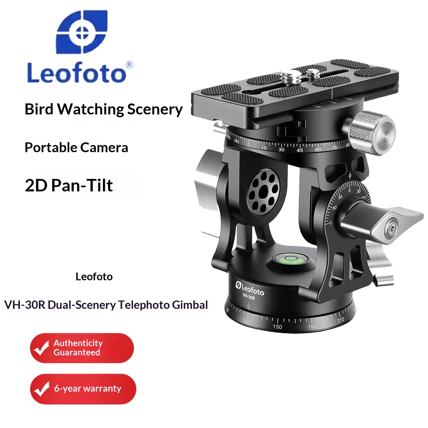 

Leofoto VH-30/VH-30R Lightweight Landscape & Bird Photography 2D Panoramic Head for Stable Shooting