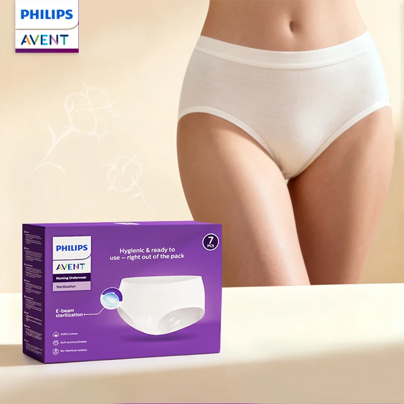 Philips Avent Women Disposable Cotton Underwear 7Pcs Sterilized Cotton M-3XL for Maternity Travel Business Trip view 2