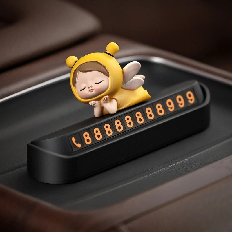 

1PC Adorable Car Temporary Parking Sign, Vehicle Parking Assistance Phone Number Plate, Interior Decorations