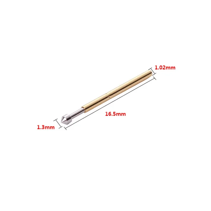 100PCS / Package P75-E2 Conical Spring Test Probe Diameter 1.02mm Length 16.5mm PCB Test Pin