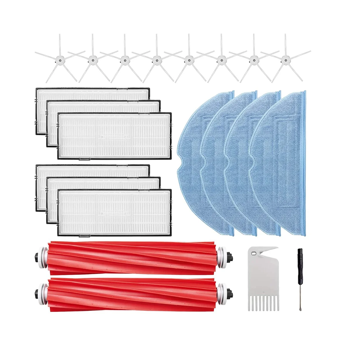 ل S7 S7 + S7 MaxV S7 MaxV Plus مكنسة كهربائية روبوتية فرشاة جانبية رئيسية مرشحات Hepa ممسحة القماش-ABLM