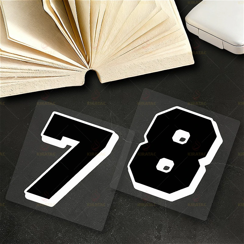 สติ๊กเกอร์ตัวเลขสีดำสำหรับรถจักรยานยนต์ 1 ชิ้น กันน้ำ สำหรับติดแฟริ่ง หมวกกันน็อค ถังน้ำมัน ตัวถังรถจักรยานยนต์ ตัวถังรถยนต์ จักรยาน สติ๊กเกอร์ไวนิลอเนกประสงค์