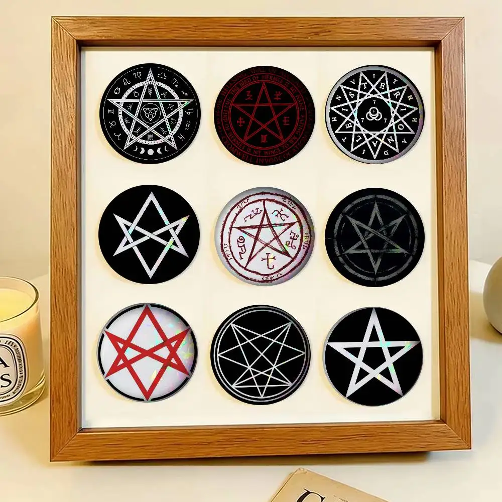 Hexagram Thelema Symbol   Anime Brooches Cute Cartoon Badge Jacket Jeans Lapel Pin Gift Accessorie