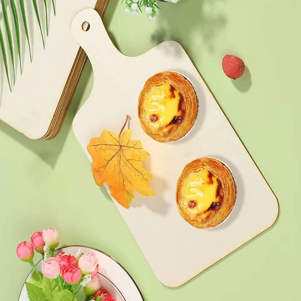 

5 шт. деревянная мини-разделочная доска с ручкой, незаконченная деревянная доска для DIY, рождественские украшения на День Благодарения, домашние кухонные поделки