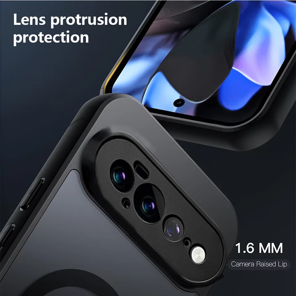 Funda magnética con rotación 360° y soporte para Google Pixel 11 10 9 Pro XL 8 7 6 Pro 10a 9a 8a 7a 6a, con anillo metálico 3