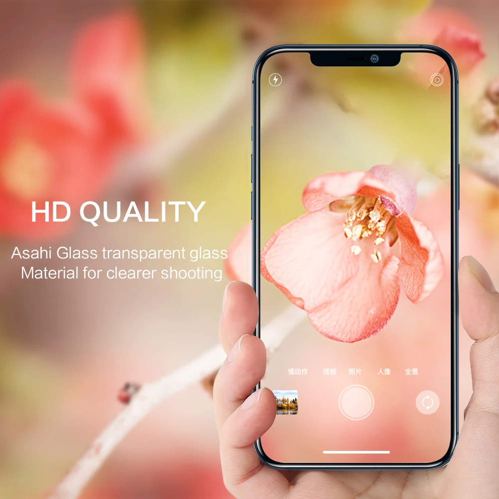 SmartDevil-Protector de cámara para iPhone 12 Pro Max, protección de lente HD, cubierta completa de vidrio