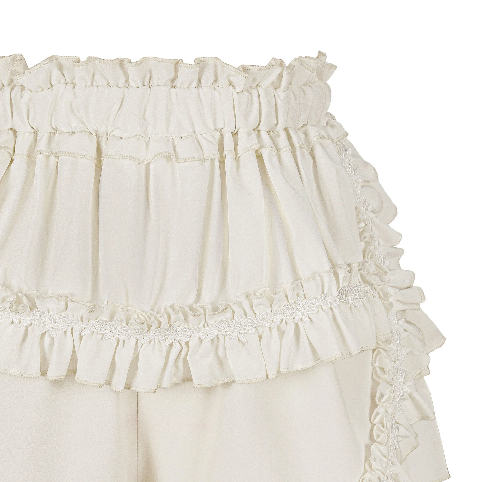 

Womens Victorian Pumpkin Shorts Tiered Ruffled Elastic Waistband Lantern Shorts Bloomers for Lolita Dress Renaissance Costume