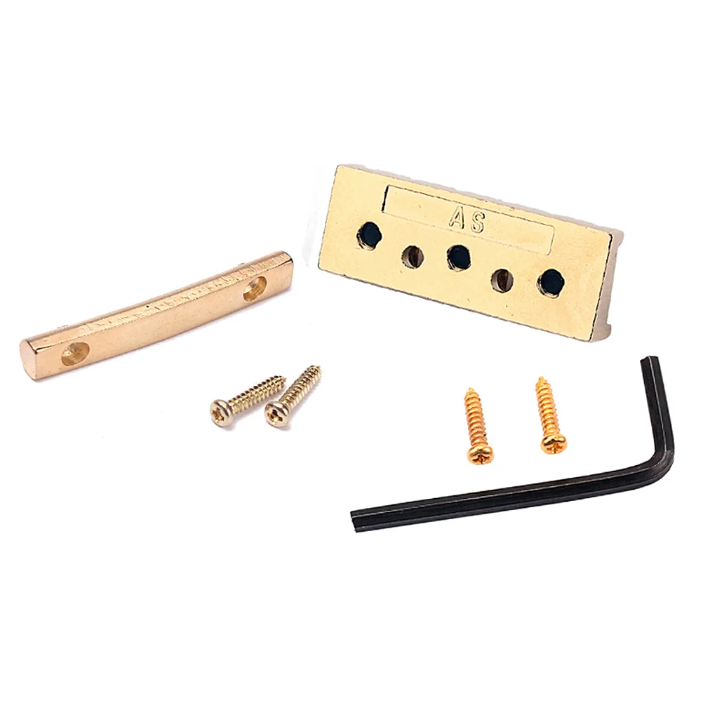 

String Retainers Set Golden Locking Nut Electric Guitar Replacement Parts Includes Wrench Screws for Tuning Stability