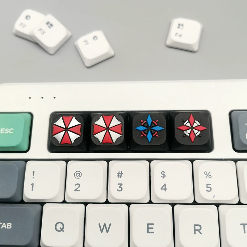 Resident Evil Series Low Shaft Gaming Keycaps Resin Personalize Customized Handmade Artisan Keycap for Nuphy Air\K3\K3 PRO