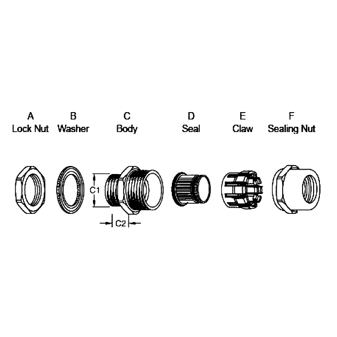 Waterproof Cable Gland M72 M80 M88 M90 M100 Metal Joint Use For Box Nickel Plated Brass IP68 Seal Jiont Fit 42-84mm