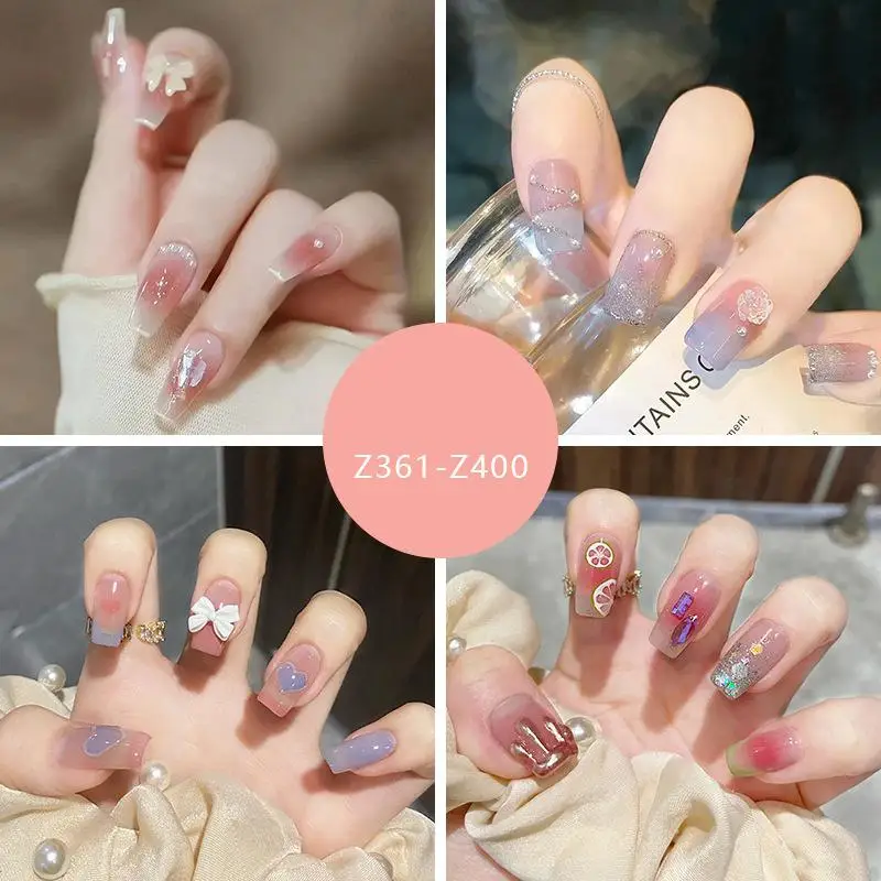 Diamond Fake Nail Wearing Combined Nail  Piece Finished Product  Wearable Fake Nail Stickers Waterproof 3d Relief Manicure