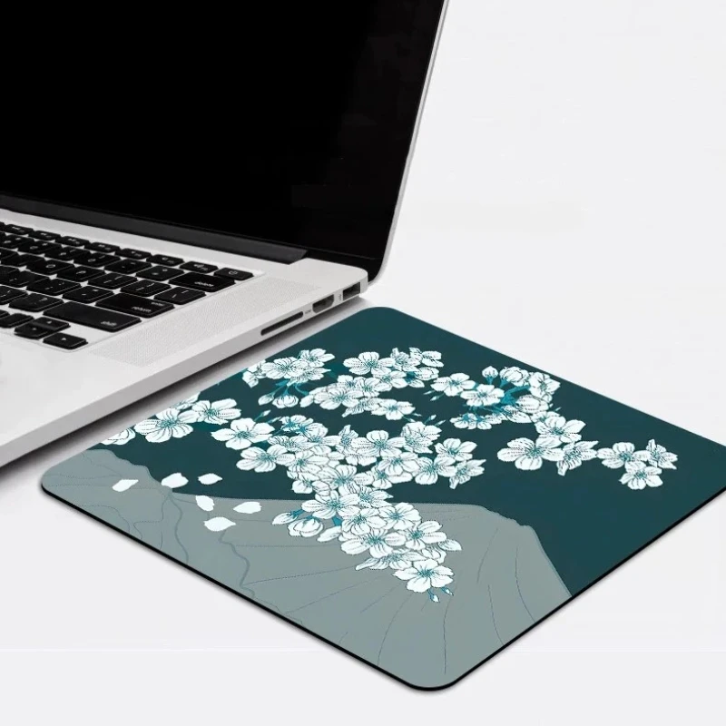 

Japanese Sakura Mouse Pad Gaming Office Non-Slip Table Pad 25x30 Cherry Blossom Mousepad Keyboard Portable Laptop Mice Pad