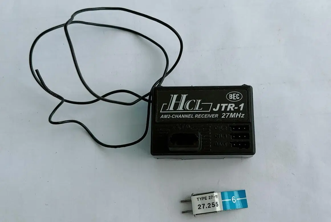 HCL JTR-1 BEC AM 2-channel receiver RX w/27.255mhz 27Mhz 27M for RC FUTABA JR Kyosho transmitter