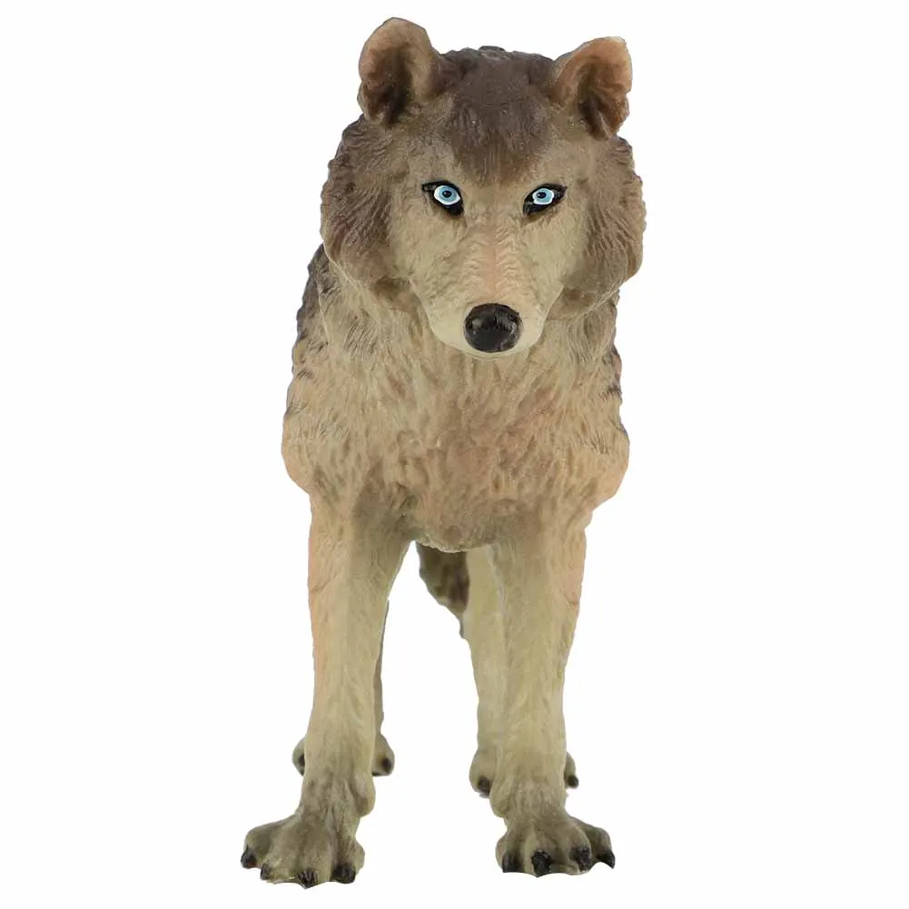 Mini Animal Model Toy Simulation Wolf Environmentally Friendly Plastic Desktop Ornaments Home Room Decoration