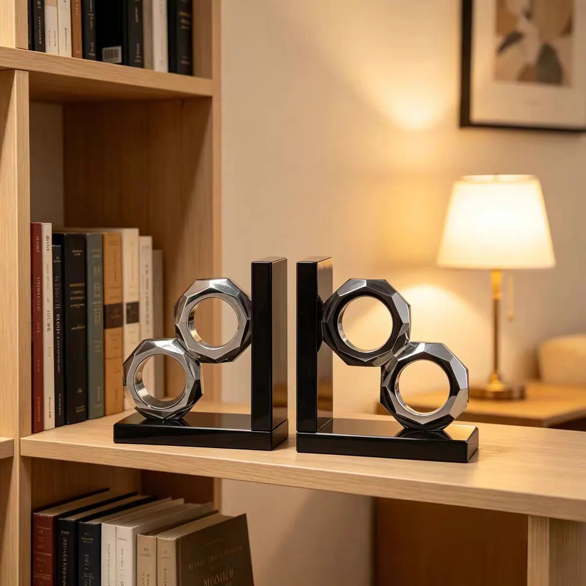 Modern light luxury crystal bookend creative desktop decoration ornament bedroom office study entrance home decoration